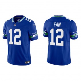 12th Fan Seattle Seahawks Royal Throwback Vapor F.U.S.E. Limited Jersey