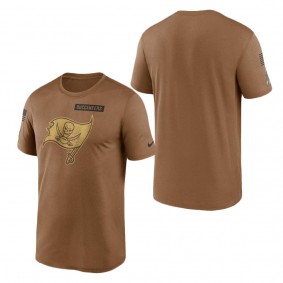 Men's Tampa Bay Buccaneers Brown 2023 NFL Salute To Service Legend Performance T-Shirt