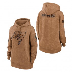 Women's Tampa Bay Buccaneers Brown 2023 NFL Salute To Service Pullover Hoodie