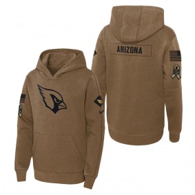 Youth Arizona Cardinals Brown 2023 NFL Salute To Service Club Fleece Pullover Hoodie