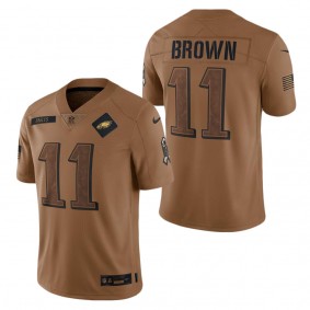 Men's Philadelphia Eagles A.J. Brown Brown 2023 NFL Salute To Service Limited Jersey