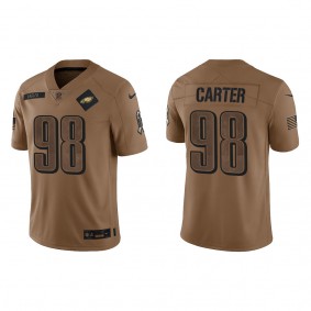 Men's Philadelphia Eagles Jalen Carter Brown 2023 NFL Salute To Service Limited Jersey