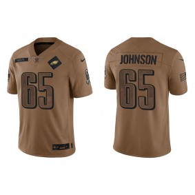 Men's Philadelphia Eagles Lane Johnson Brown 2023 NFL Salute To Service Limited Jersey