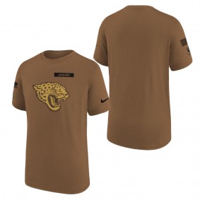 Youth Jacksonville Jaguars Brown 2023 NFL Salute To Service Legend T-Shirt