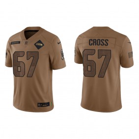 Men's Seattle Seahawks Charles Cross Brown 2023 NFL Salute To Service Limited Jersey