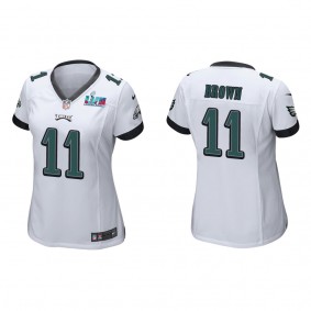 A.J. Brown Women's Philadelphia Eagles Super Bowl LVII White Game Jersey