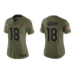 A.J. Green Women's Arizona Cardinals Olive 2022 Salute To Service Limited Jersey