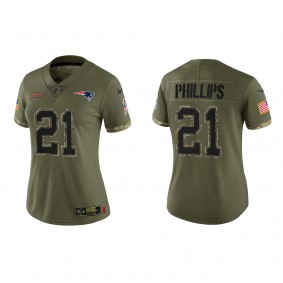 Adrian Phillips Women's New England Patriots Olive 2022 Salute To Service Limited Jersey