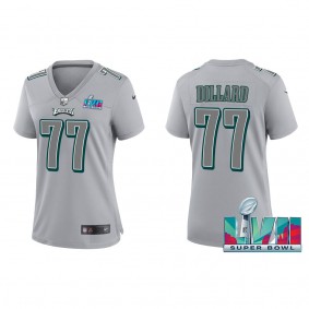 Andre Dillard Women's Philadelphia Eagles Nike Gray Super Bowl LVII Patch Atmosphere Fashion Game Jersey