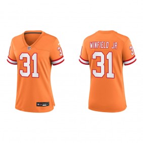 Antoine Winfield Jr. Women's Tampa Bay Buccaneers Orange Throwback Game Jersey