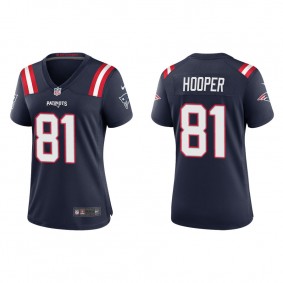 Women's New England Patriots Austin Hooper Navy Game Jersey