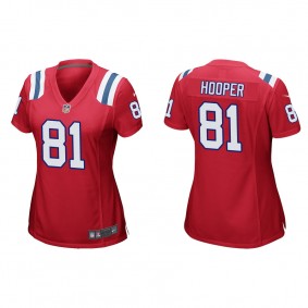 Women's New England Patriots Austin Hooper Red Game Jersey