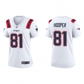 Women's New England Patriots Austin Hooper White Game Jersey