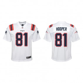 Youth New England Patriots Austin Hooper White Game Jersey