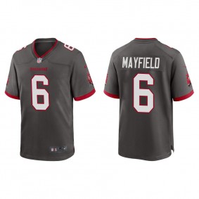 Men's Tampa Bay Buccaneers Baker Mayfield Pewter Alternate Game Jersey