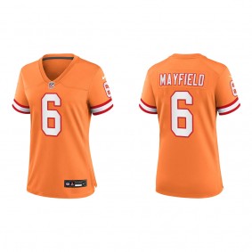 Baker Mayfield Women's Tampa Bay Buccaneers Orange Throwback Game Jersey