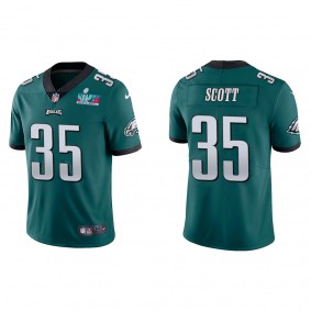 Boston Scott Men's Philadelphia Eagles Super Bowl LVII Green Vapor Limited Jersey