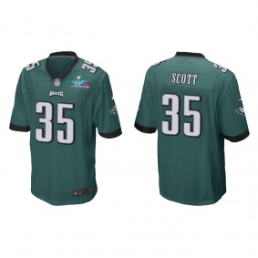 Boston Scott Men's Philadelphia Eagles Super Bowl LVII Midnight Green Game Jersey