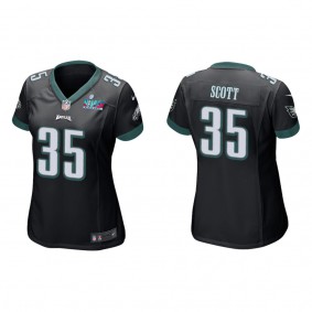 Boston Scott Women's Philadelphia Eagles Super Bowl LVII Black Game Jersey