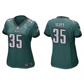 Boston Scott Women's Philadelphia Eagles Super Bowl LVII Green Game Jersey