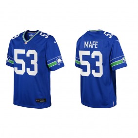 Boye Mafe Youth Seattle Seahawks Royal Throwback Game Jersey