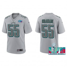 Brandon Graham Men's Philadelphia Eagles Nike Gray Super Bowl LVII Patch Atmosphere Fashion Game Jersey