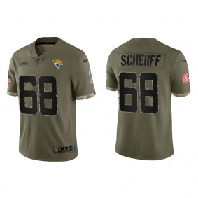 Brandon Scherff Jacksonville Jaguars Olive 2022 Salute To Service Limited Jersey