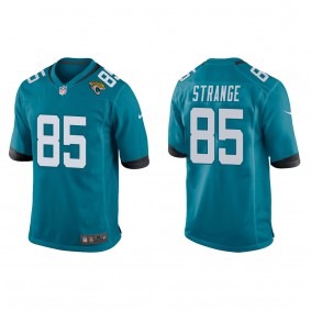 Men's Jacksonville Jaguars Brenton Strange Teal 2023 NFL Draft Game Jersey