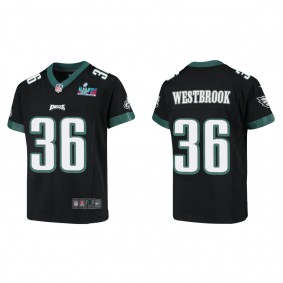 Brian Westbrook Youth Philadelphia Eagles Super Bowl LVII Black Game Jersey