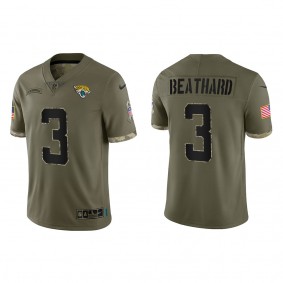 C.J. Beathard Jacksonville Jaguars Olive 2022 Salute To Service Limited Jersey