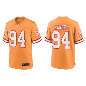 Calijah Kancey Tampa Bay Buccaneers Orange Throwback Game Jersey