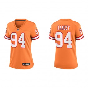 Calijah Kancey Women's Tampa Bay Buccaneers Orange Throwback Game Jersey