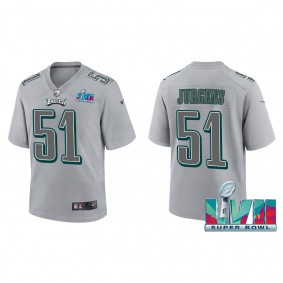 Cam Jurgens Youth Philadelphia Eagles Nike Gray Super Bowl LVII Patch Atmosphere Fashion Game Jersey