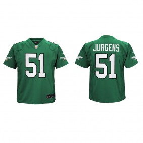 Cam Jurgens Youth Philadelphia Eagles Kelly Green Alternate Game Jersey