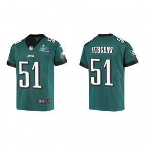 Cam Jurgens Youth Philadelphia Eagles Super Bowl LVII Midnight Green Game Jersey