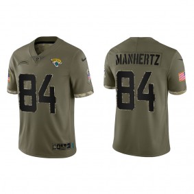 Chris Manhertz Jacksonville Jaguars Olive 2022 Salute To Service Limited Jersey