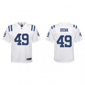 Youth Indianapolis Colts Pharaoh Brown White Game Jersey