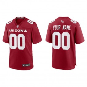 Men's Arizona Cardinals Custom Cardinal Game Jersey