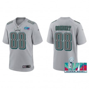 Dallas Goedert Men's Philadelphia Eagles Nike Gray Super Bowl LVII Patch Atmosphere Fashion Game Jersey