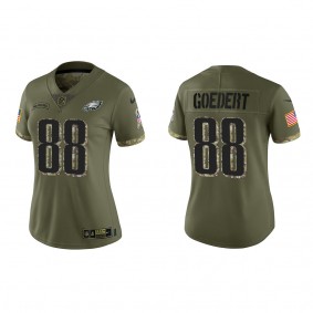 Dallas Goedert Women's Philadelphia Eagles Olive 2022 Salute To Service Limited Jersey