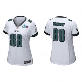 Dallas Goedert Women's Philadelphia Eagles Super Bowl LVII White Game Jersey