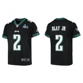 Darius Slay Jr Youth Philadelphia Eagles Super Bowl LVII Black Game Jersey