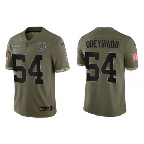 Dayo Odeyingbo Indianapolis Colts Olive 2022 Salute To Service Limited Jersey