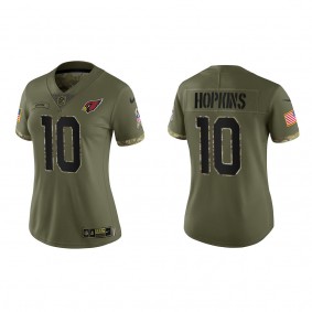 DeAndre Hopkins Women's Arizona Cardinals Olive 2022 Salute To Service Limited Jersey