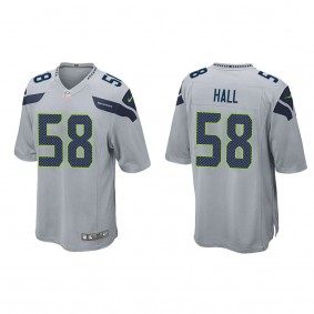 Men's Seattle Seahawks Derick Hall Gray 2023 NFL Draft Game Jersey