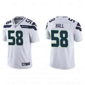 Men's Seattle Seahawks Derick Hall White 2023 NFL Draft Vapor Limited Jersey