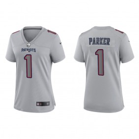 DeVante Parker Women's New England Patriots Gray Atmosphere Fashion Game Jersey