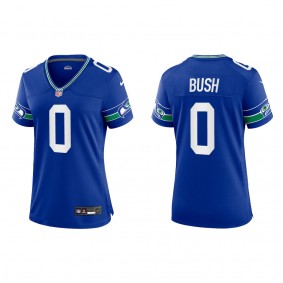 Devin Bush Women Seattle Seahawks Royal Throwback Game Jersey