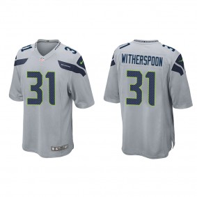 Men's Seattle Seahawks Devon Witherspoon Gray 2023 NFL Draft Jersey