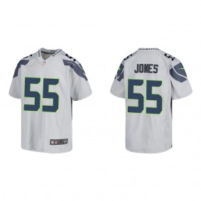 Youth Seattle Seahawks Dre'mont Jones Gray Game Jersey